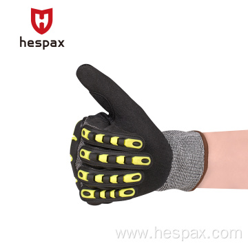 Hespax Cut-resistant High-impact TPR Mechanical Gloves